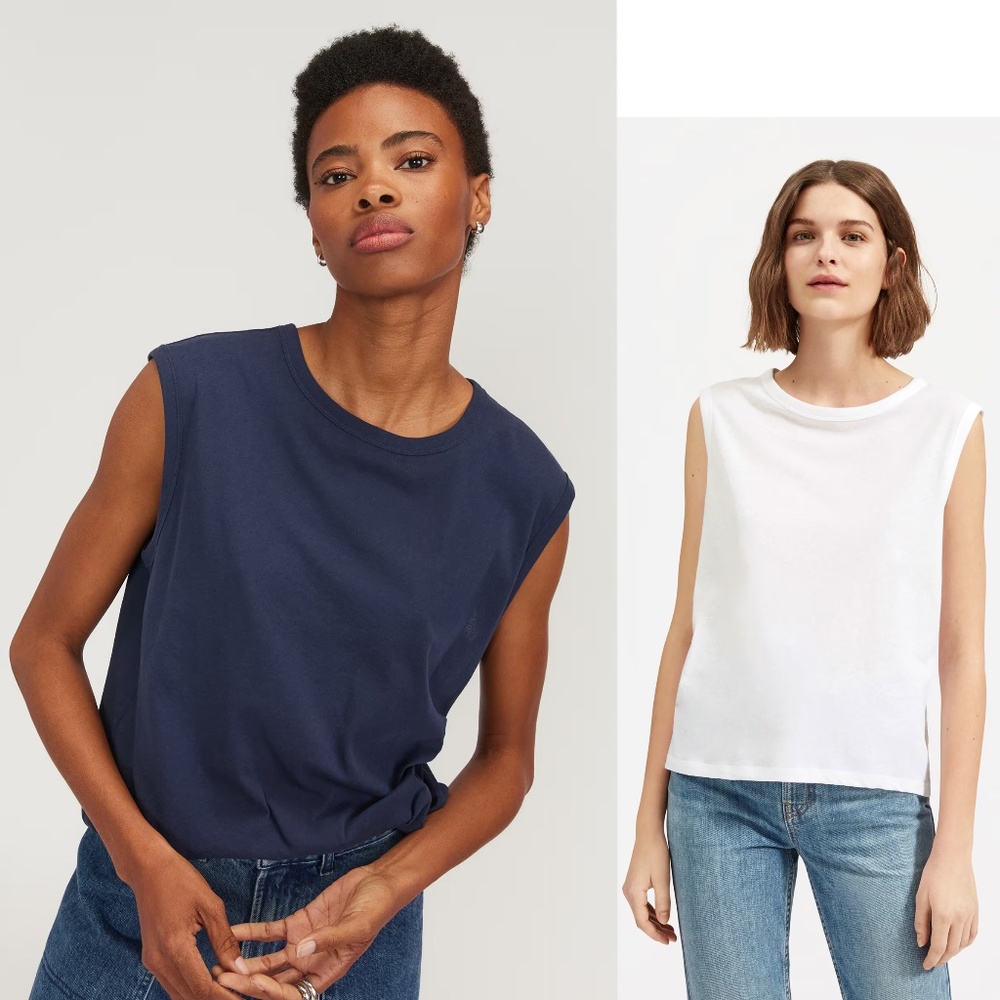 Everlane Navy Air  Muscle Tank M